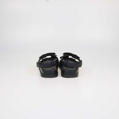 Chanel Black Quilted Leather Dad Sandals