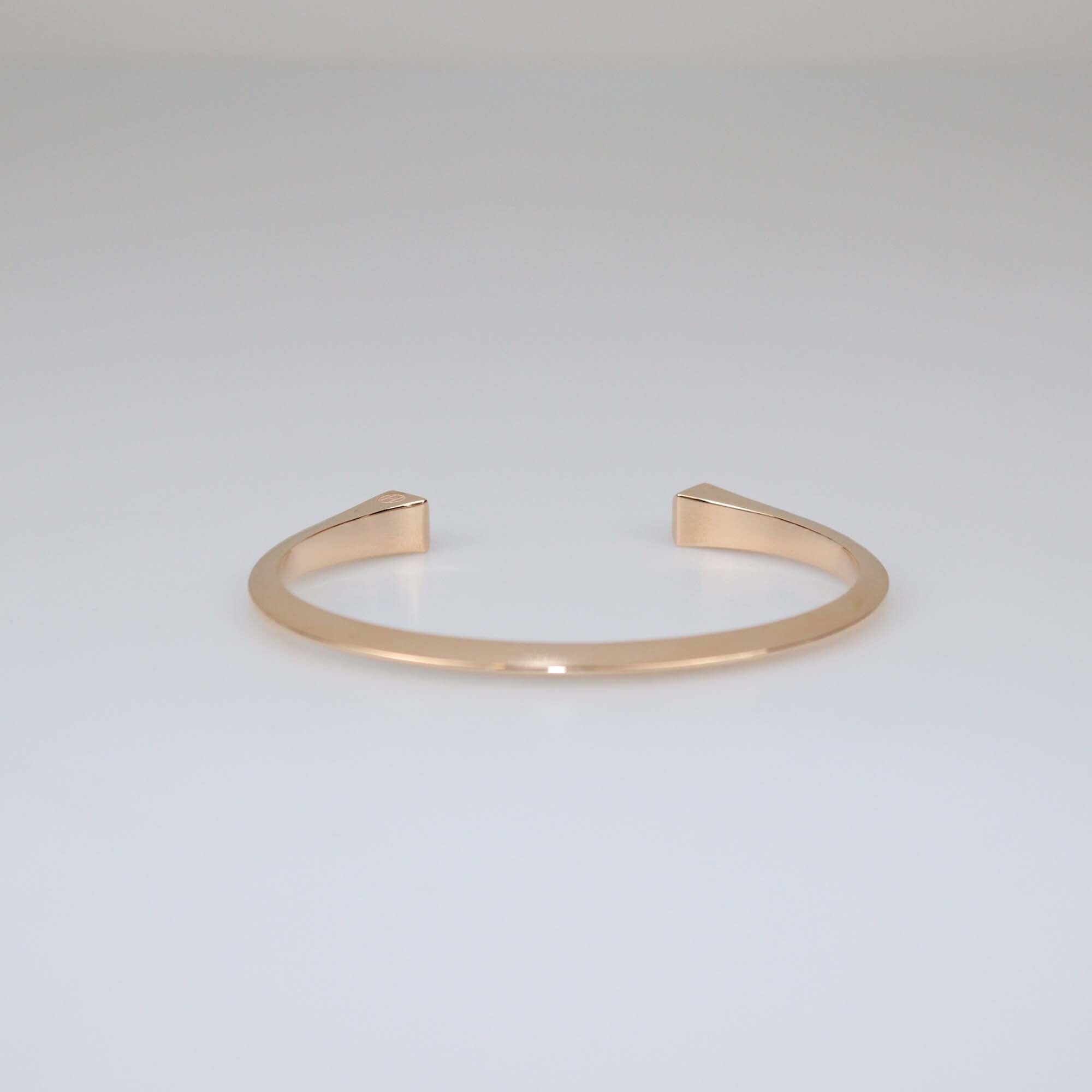 Hermes Clou de Forge 18k Rose Gold Bracelet Womens Hermes 