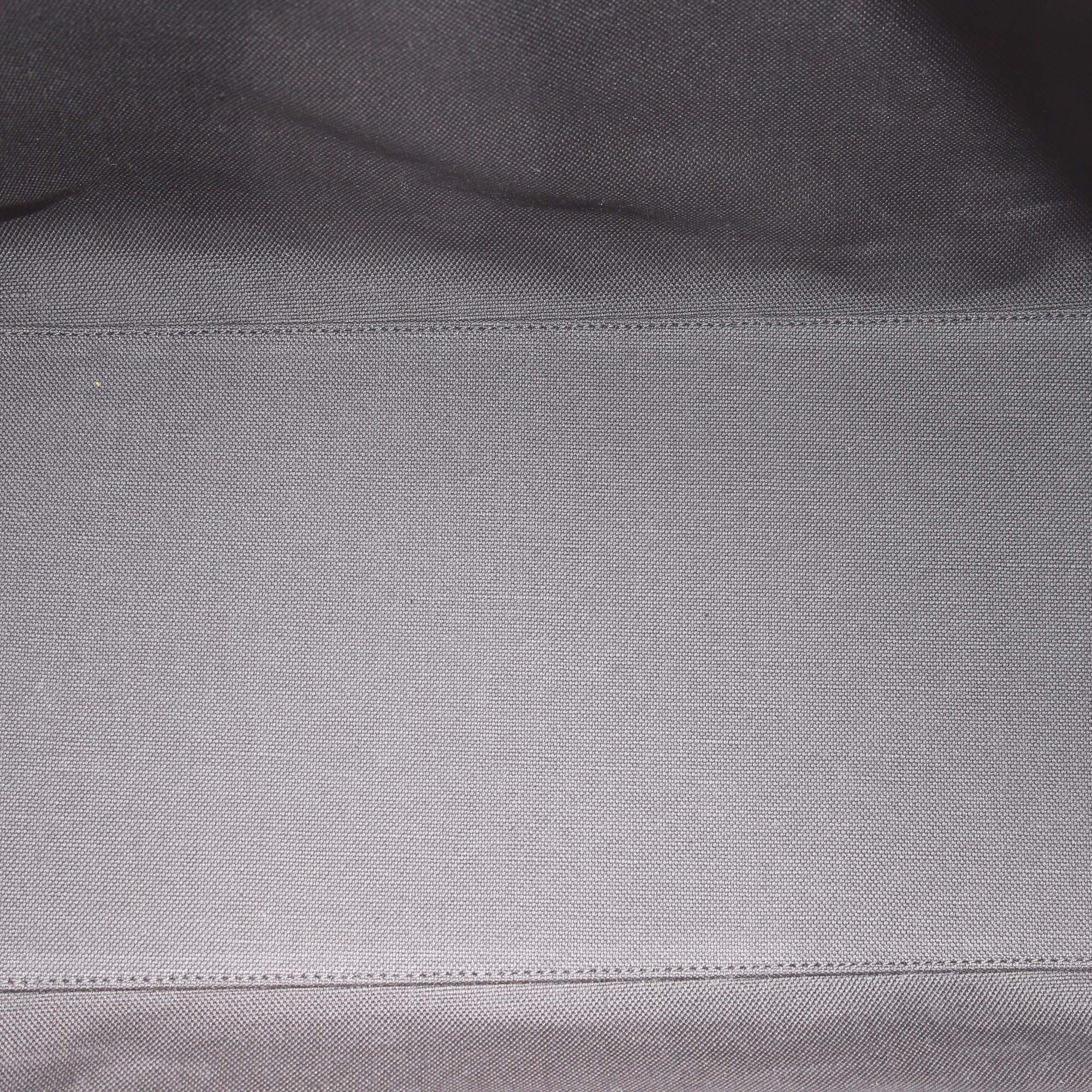 Gucci Black Canvas Leather Jumbo GG Small Duffle Bag