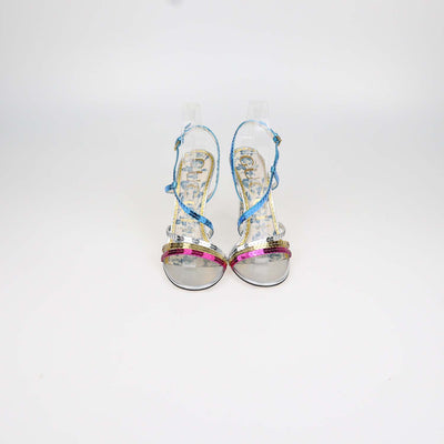 Gucci Multicolor Sequins Strappy Haines Sandals
