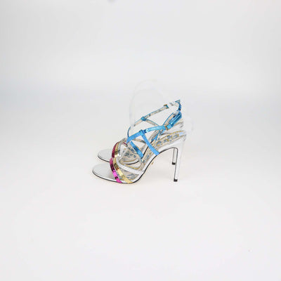 Gucci Multicolor Sequins Strappy Haines Sandals