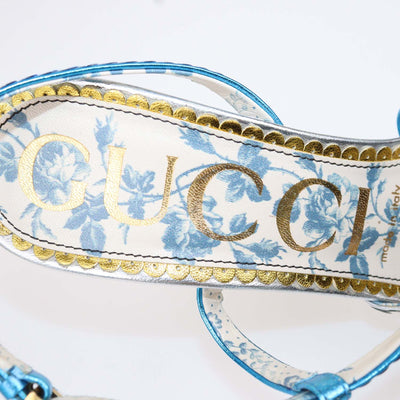 Gucci Multicolor Sequins Strappy Haines Sandals