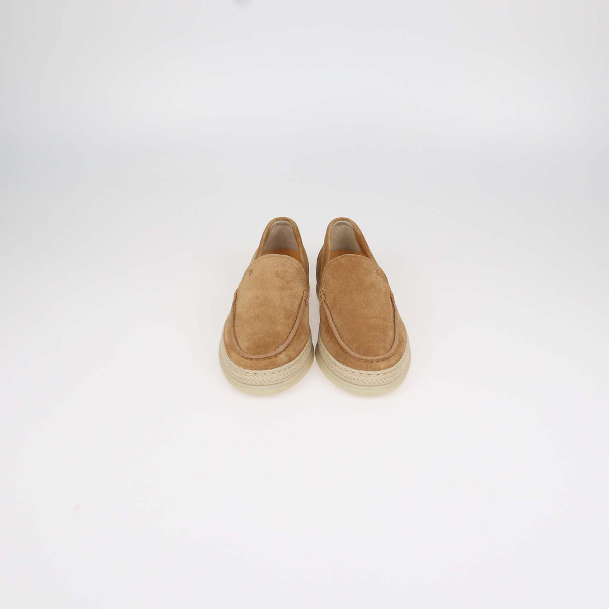 Tod's Brown Suede Espadrille Slip On Loafers