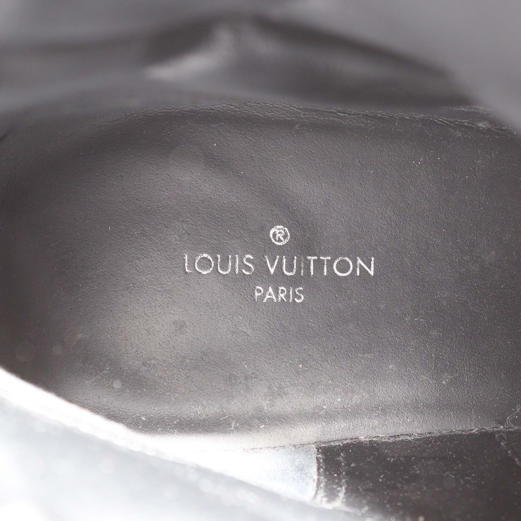 Louis Vuitton Black Monogram Canvas and Leather Twist Wonderland Ranger Boots