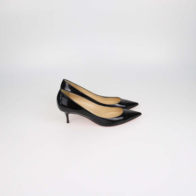 Christian Louboutin Black Patent Leather Corneille Pumps