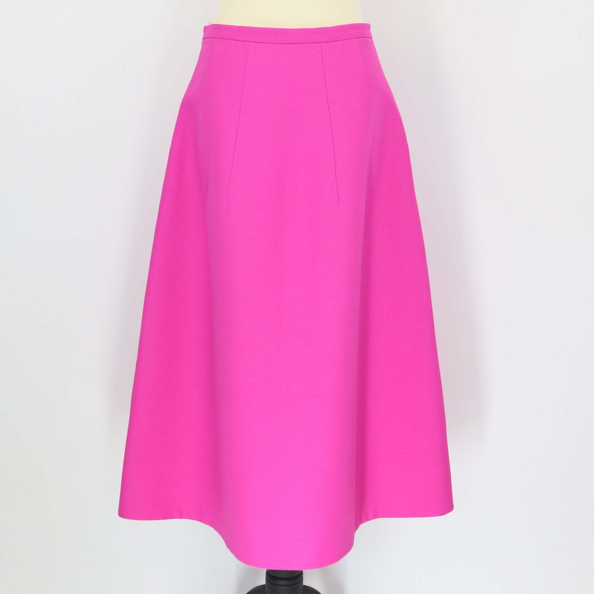Valentino Fuchsia Wool & Silk Maxi Skirt Womens Valentino 