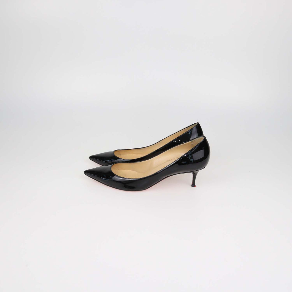 Christian Louboutin Black Patent Leather Corneille Pumps