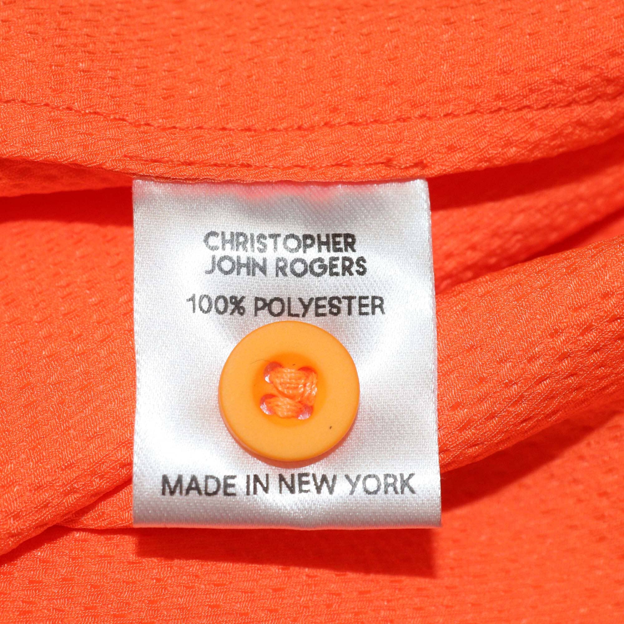 Christopher John Rogers Orange Oversized Long Sleeve Shirt & Pleated Skirt Set Womens Christopher John Rogers 