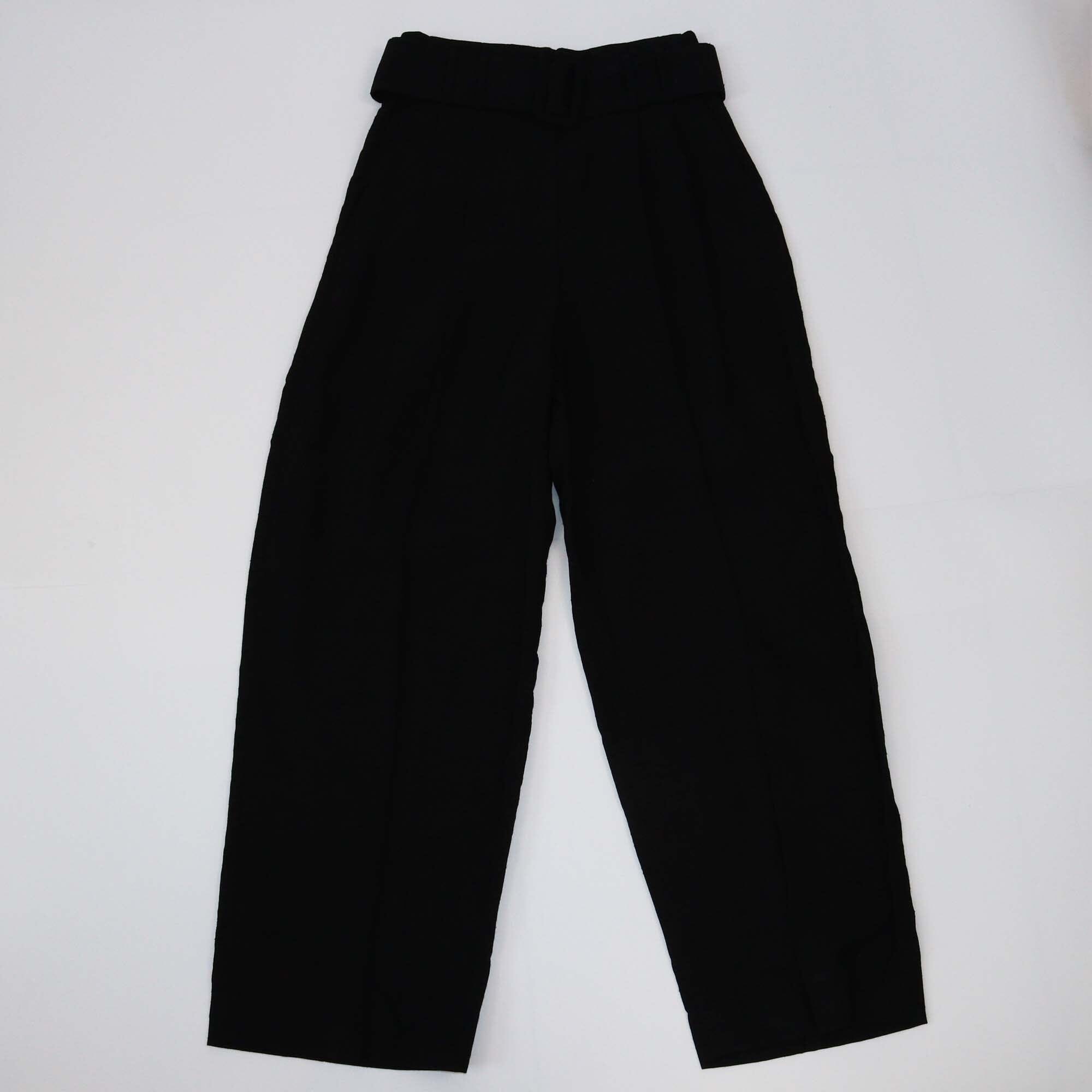 Sandro Black Aloes Wide Leg Pants Womens Sandro 