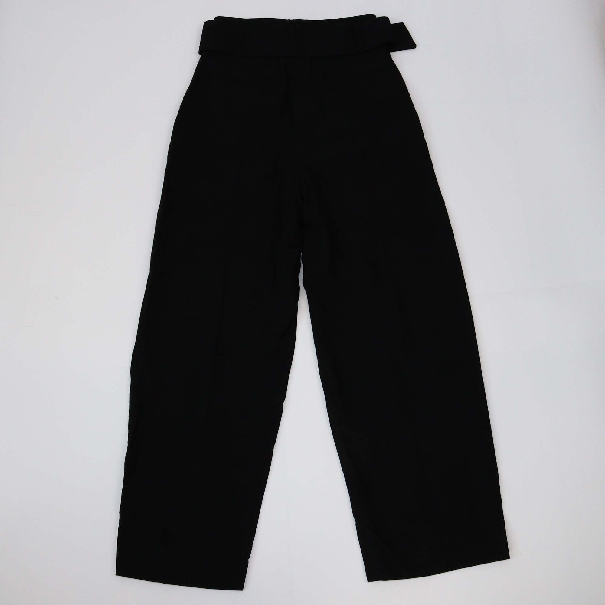 Sandro Black Aloes Wide Leg Pants Womens Sandro 