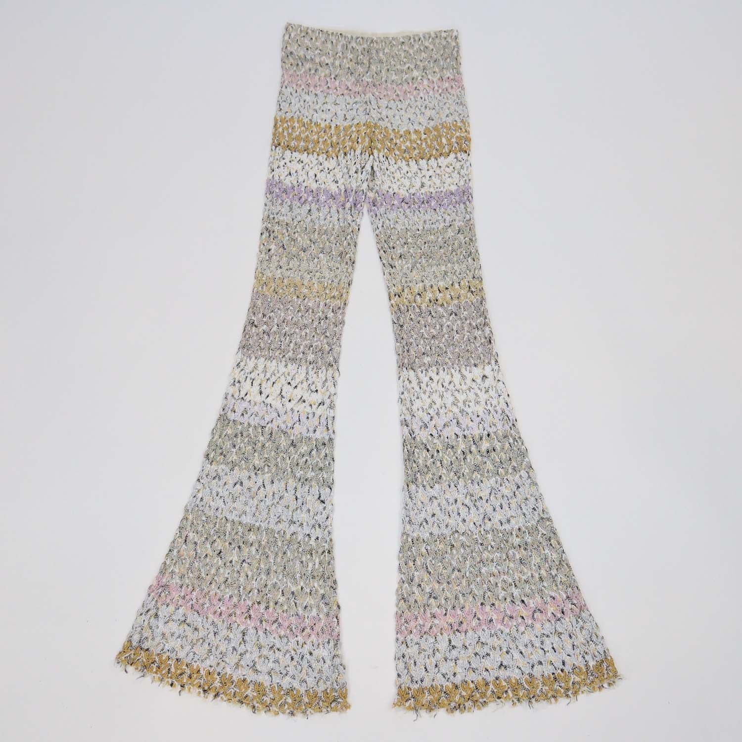 Missoni Multicolor Viscose Striped Metallic Trouser