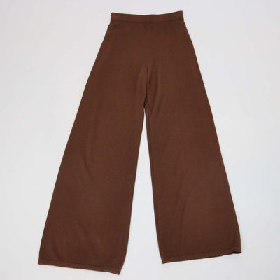12 Storeez Brown Wool Silk Blend Knitted Trouser