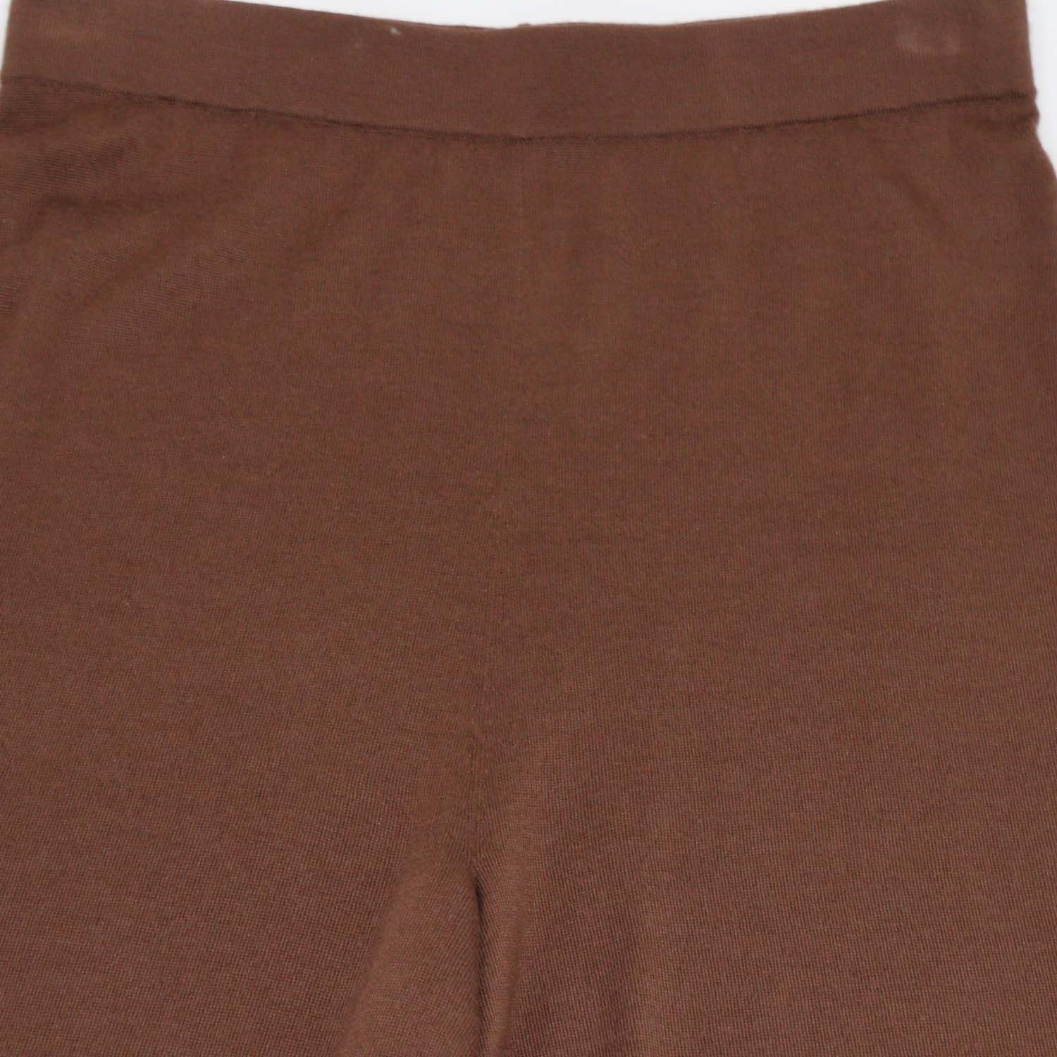 12 Storeez Brown Wool Silk Blend Knitted Trouser