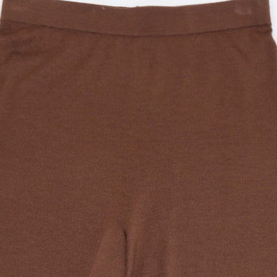 12 Storeez Brown Wool Silk Blend Knitted Trouser