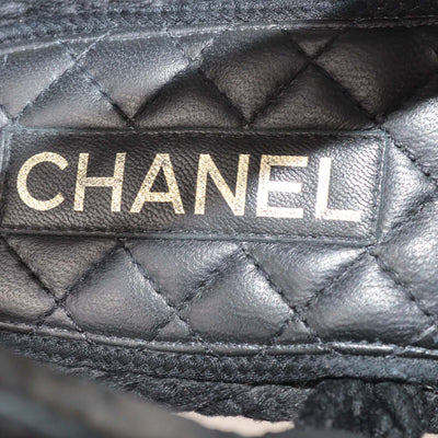 Chanel Black Quilted Leather and Rope Dad Flat Sandals