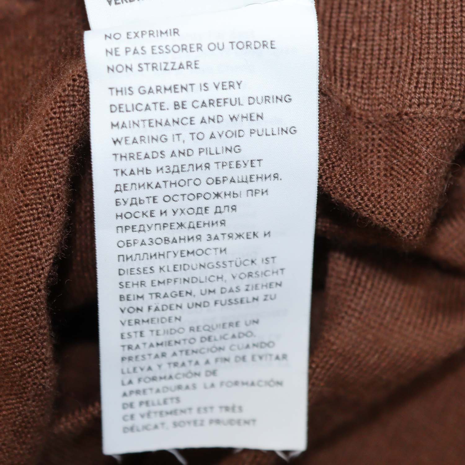 12 Storeez Brown Wool Silk Blend Knitted Trouser