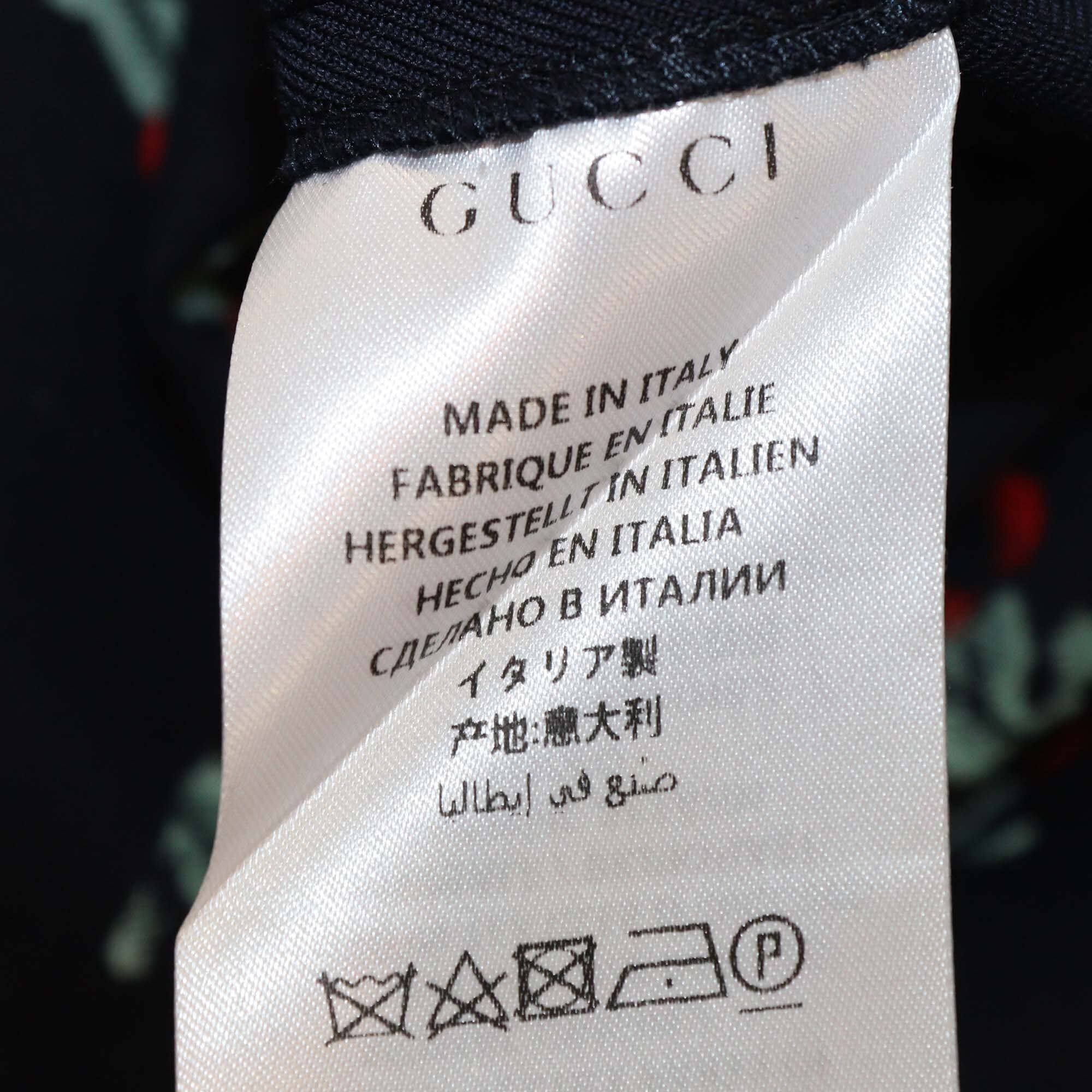 Gucci Navy Blue GG Cherry Boot Cut Trouser Womens Gucci 