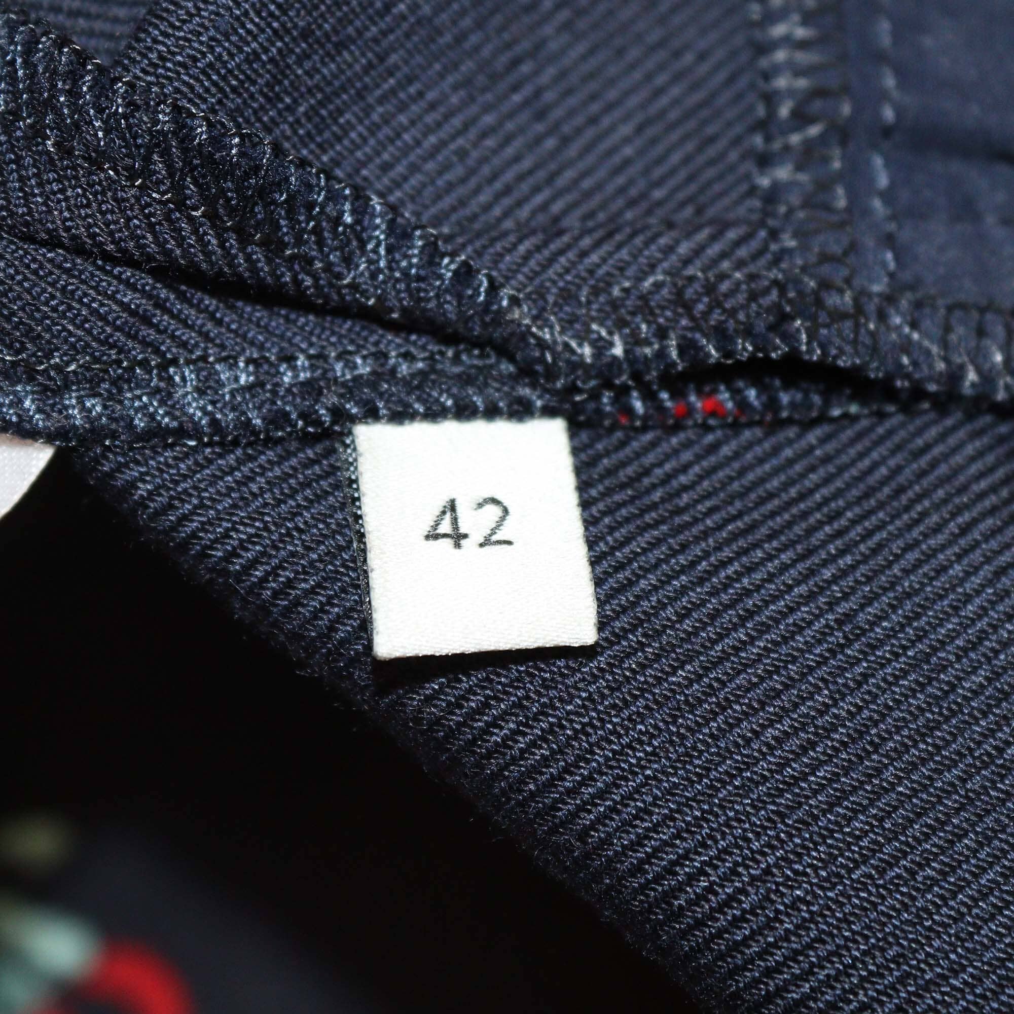 Gucci Navy Blue GG Cherry Boot Cut Trouser Womens Gucci 