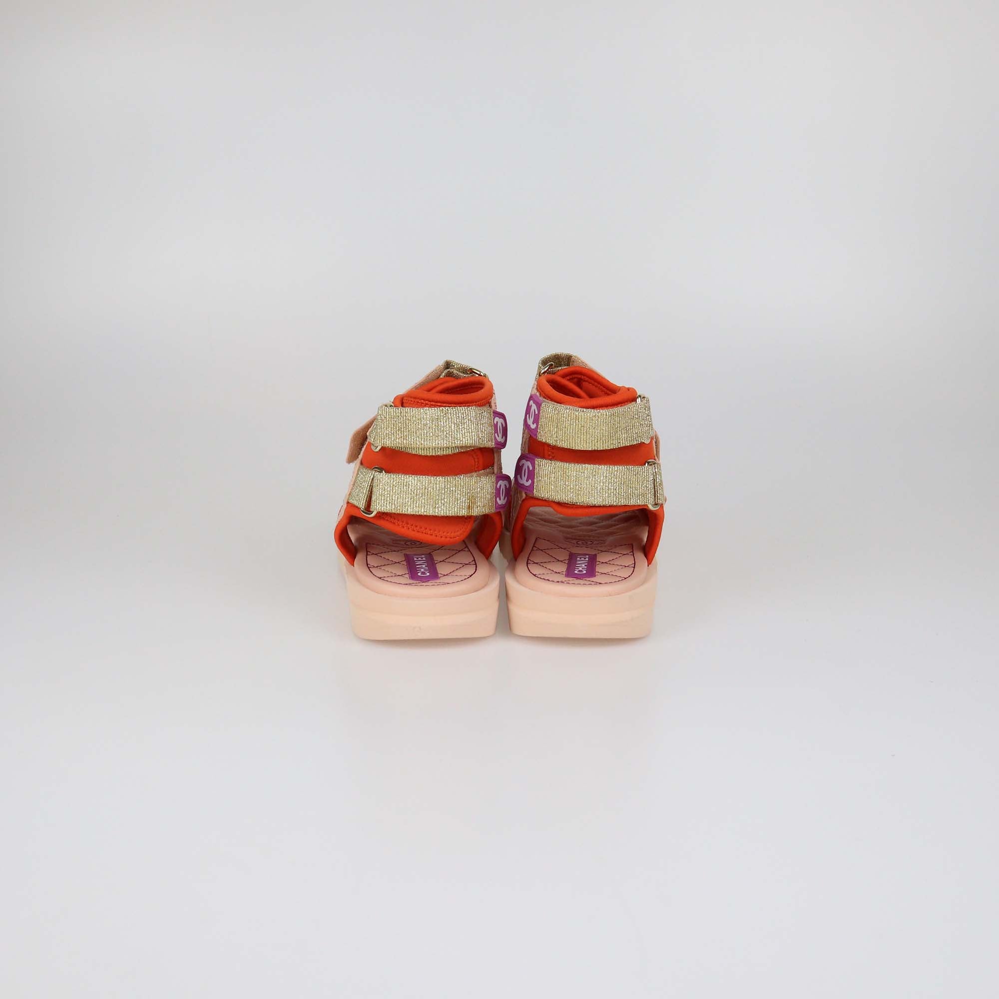 Chanel Multicolor Quilted Leather and Technical Fabric Sport Sandals