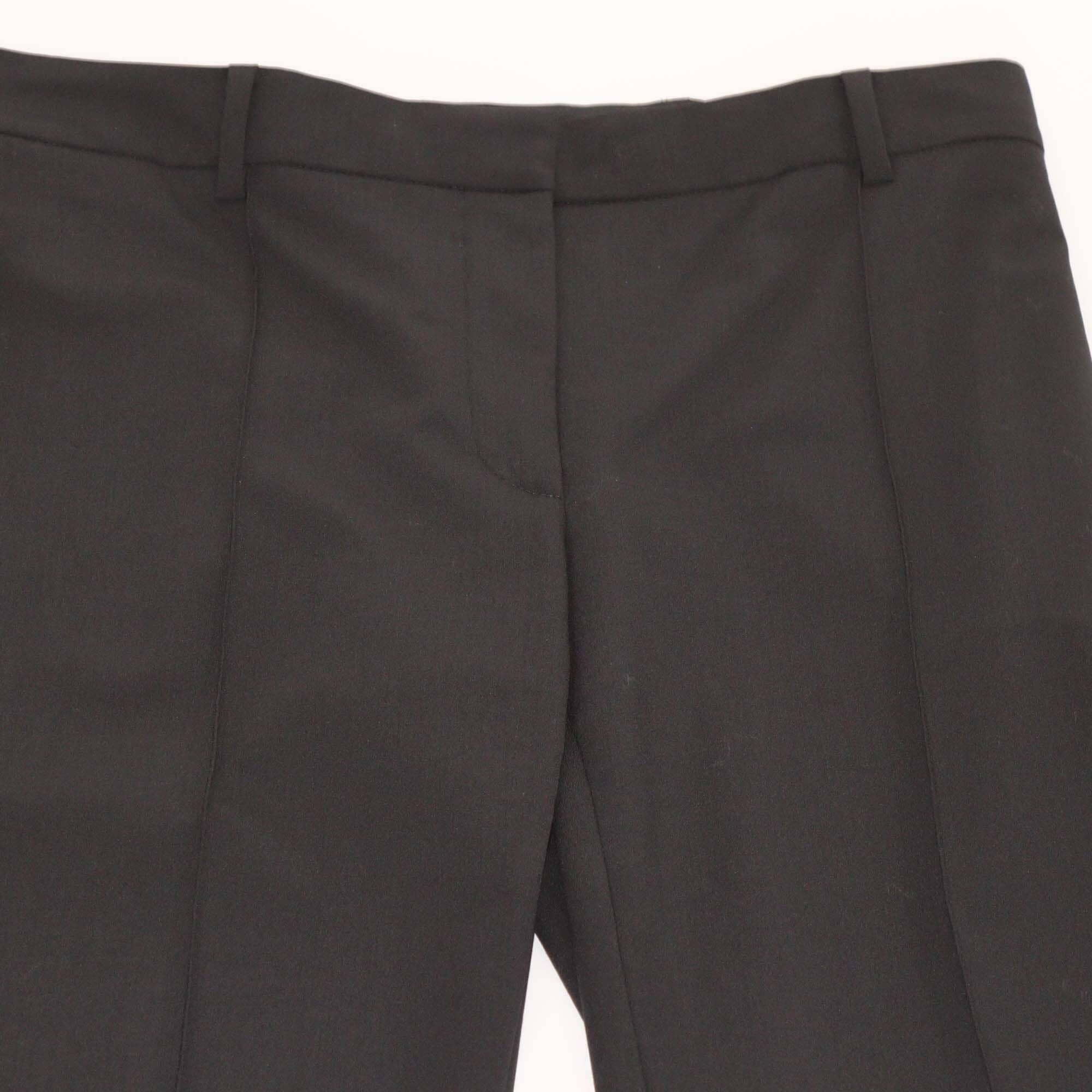 Valentino Black Wool Blended Straight Leg Trousers Womens Valentino 
