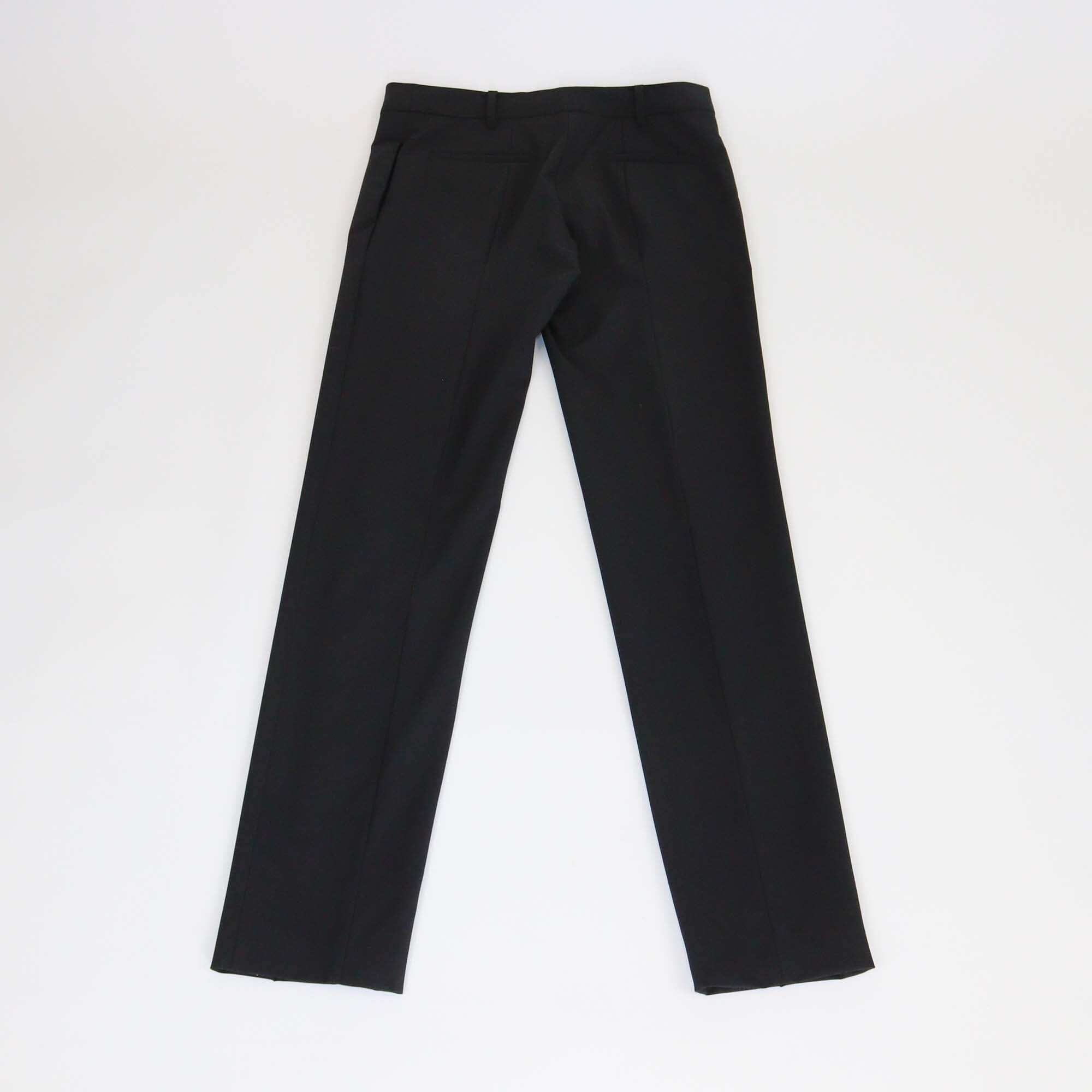 Valentino Black Wool Blended Straight Leg Trousers Womens Valentino 