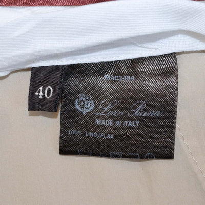Loro Piana Beige Linen Wide Leg Trouser