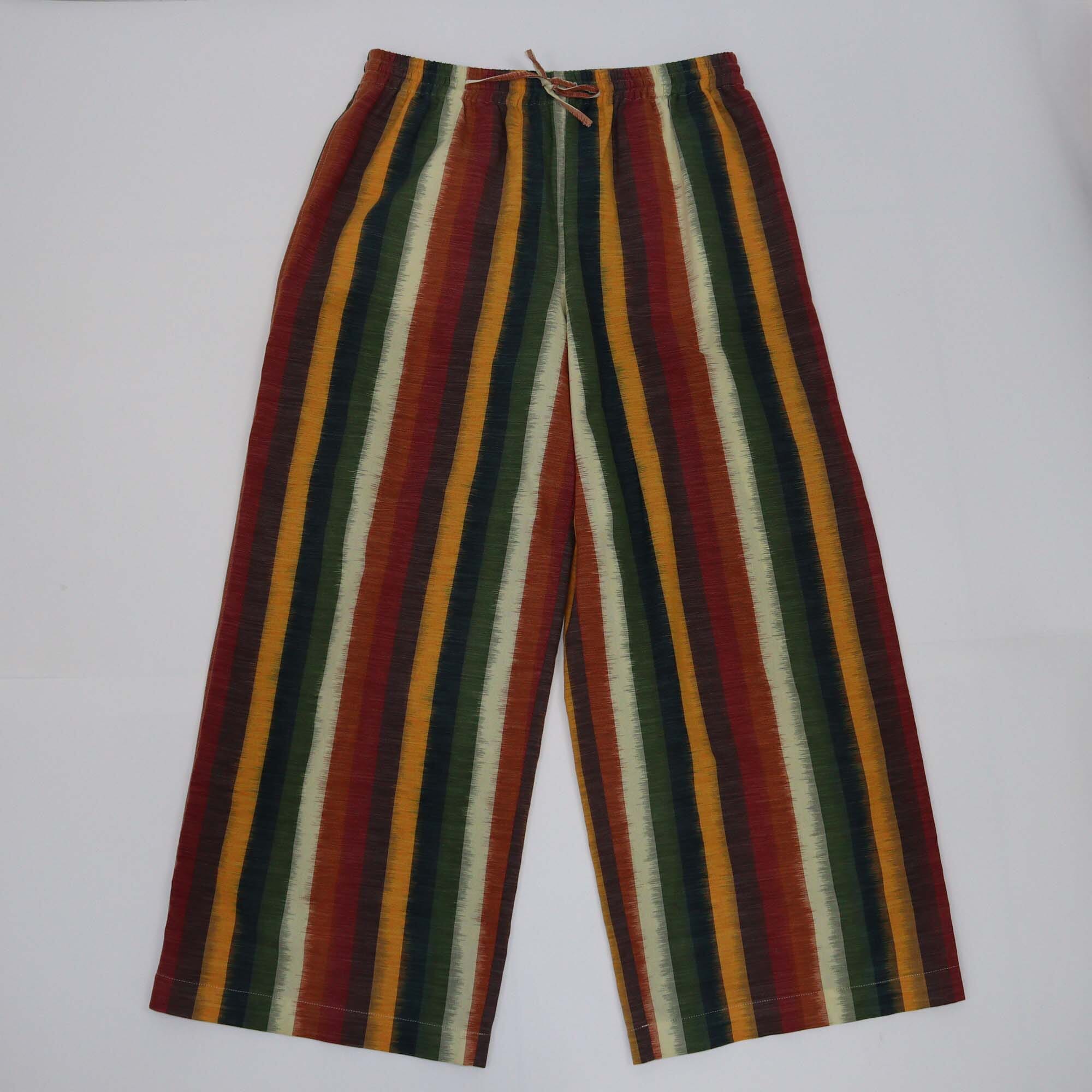 Dior Multicolor Striped Wide Leg Pants Womens Dior 