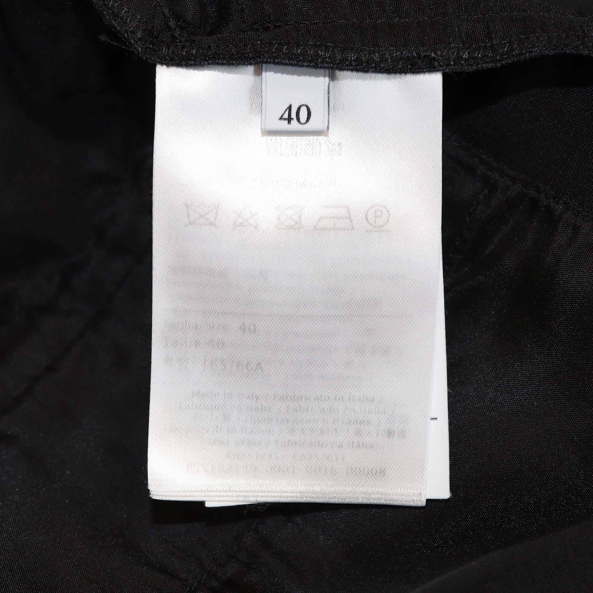 Valentino Black Wool Blended Straight Leg Trousers Womens Valentino 