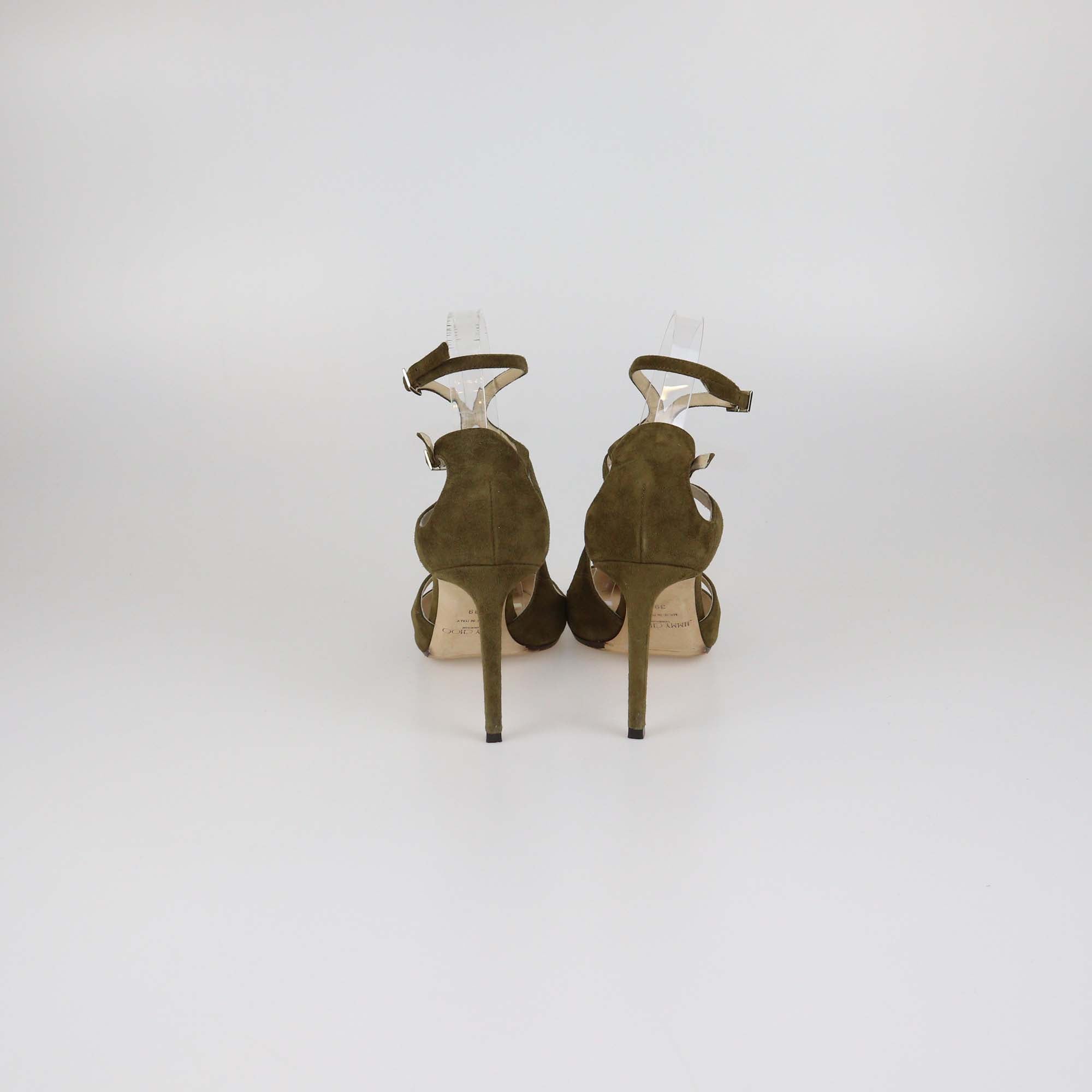 Jimmy Choo Olive Green Suede Lancer Pointed Toe Pumps