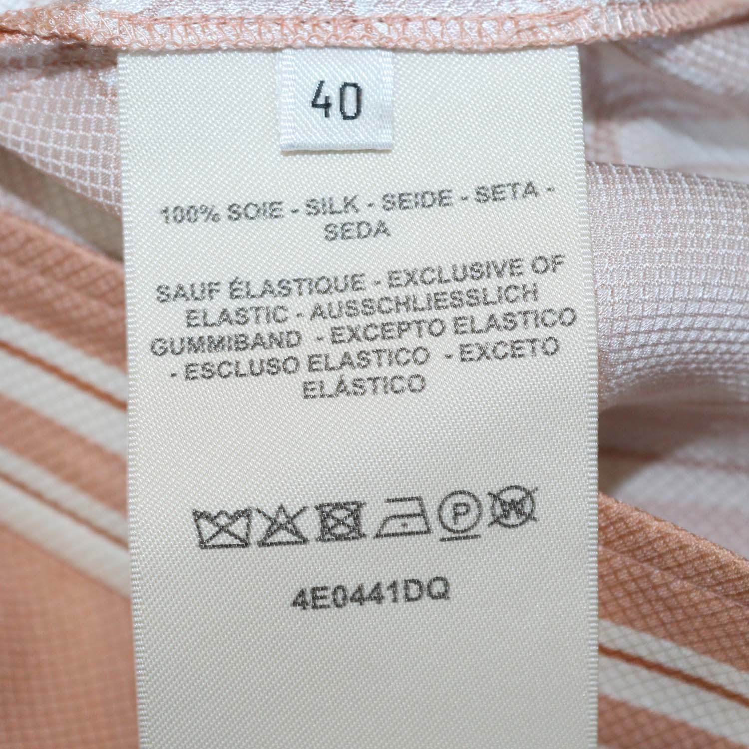 Hermes Beige Silk En Desordre Finesse Pants