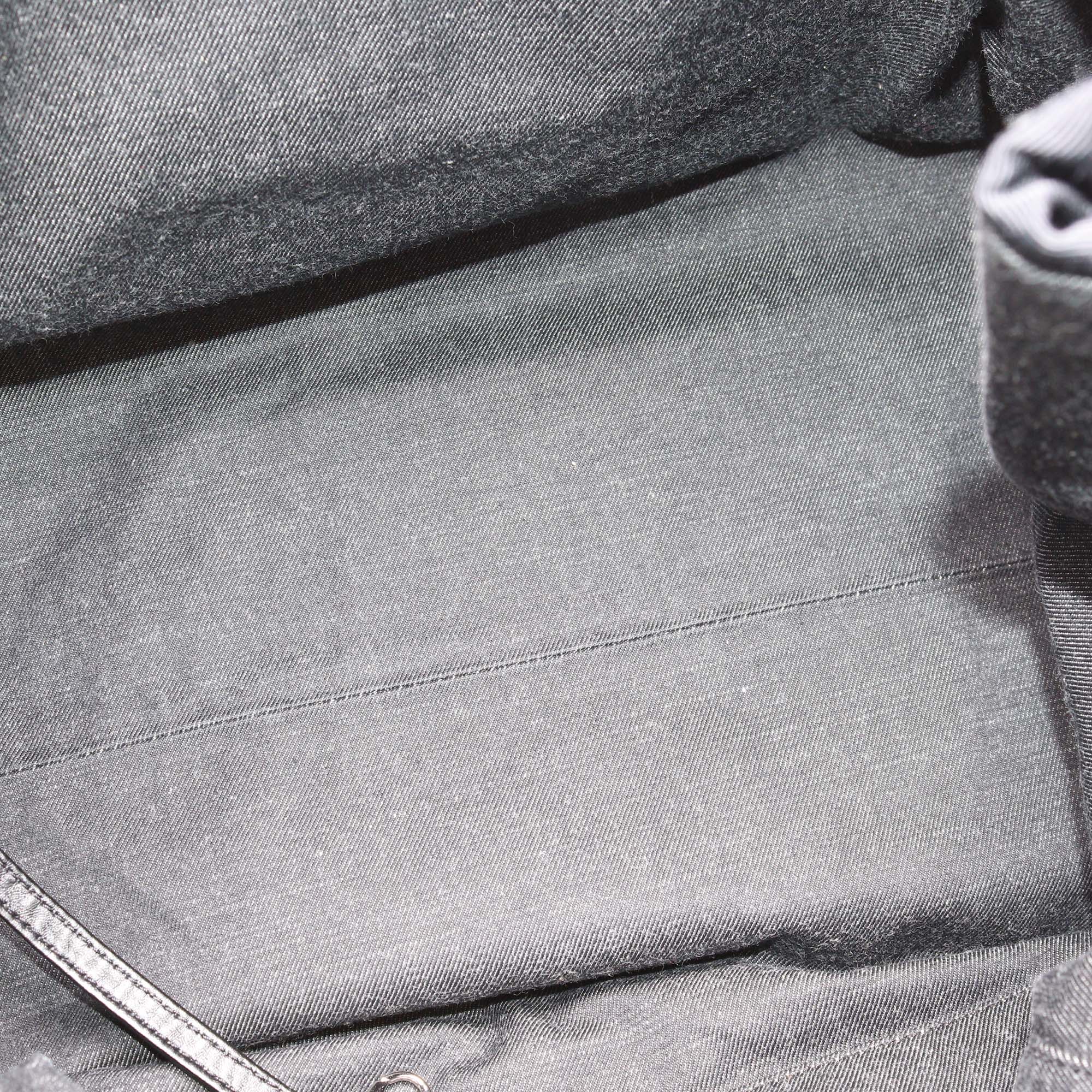 Chanel Black/White Striped Fabric XL Mariniere Tote