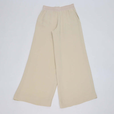 Loro Piana Cream Silk Wide Leg Trouser