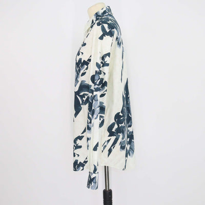 Louis Vuitton White, Blue Cotton Flower Monogram Long Sleeve Shirt