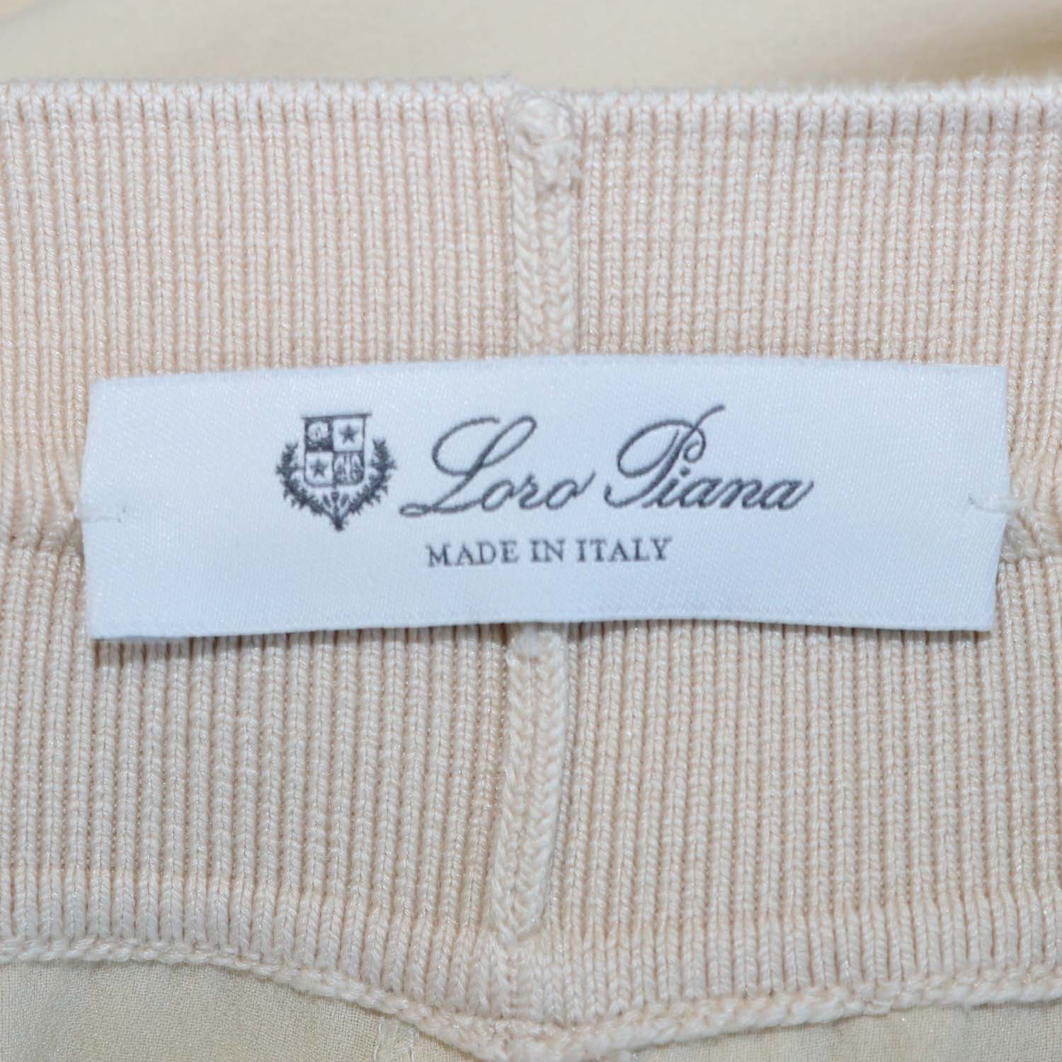 Loro Piana Cream Silk Wide Leg Trouser