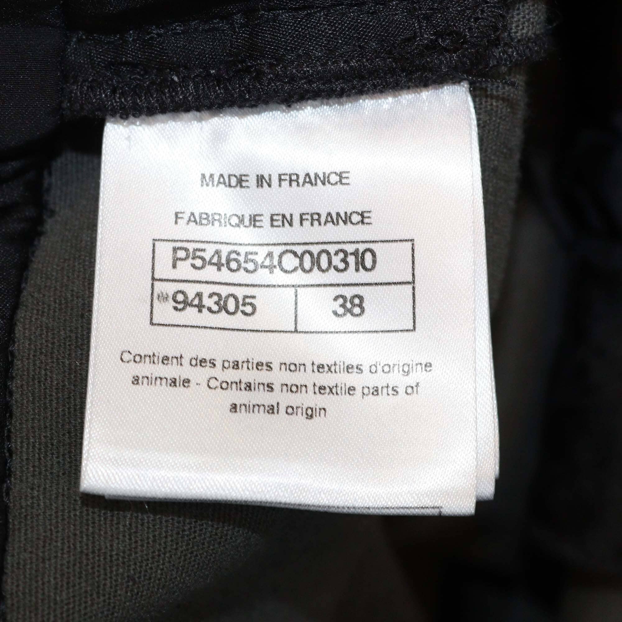 Chanel Black Flare Lambskin & Cotton Pants Womens Chanel 