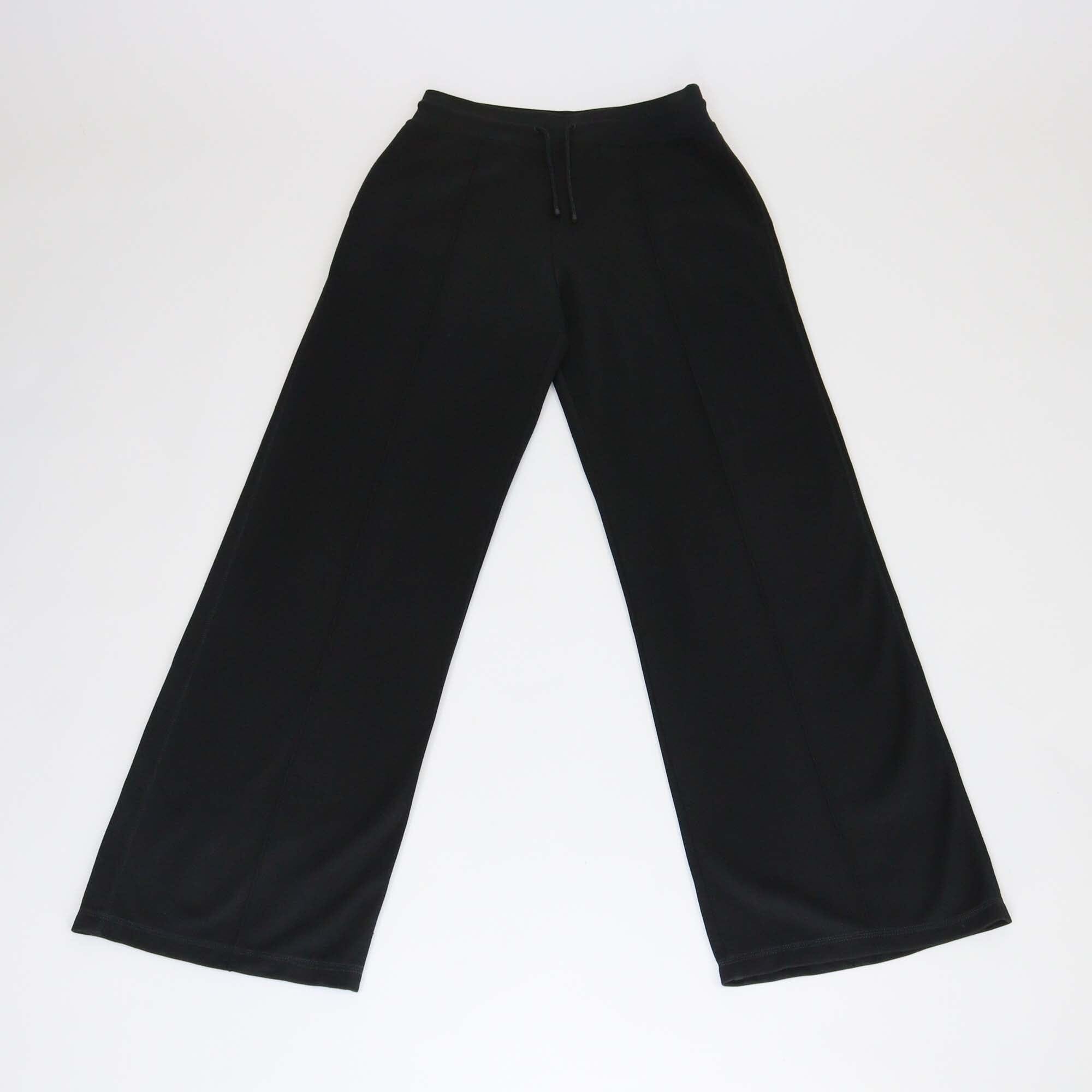 Chanel Black Flare Lambskin & Cotton Pants Womens Chanel 