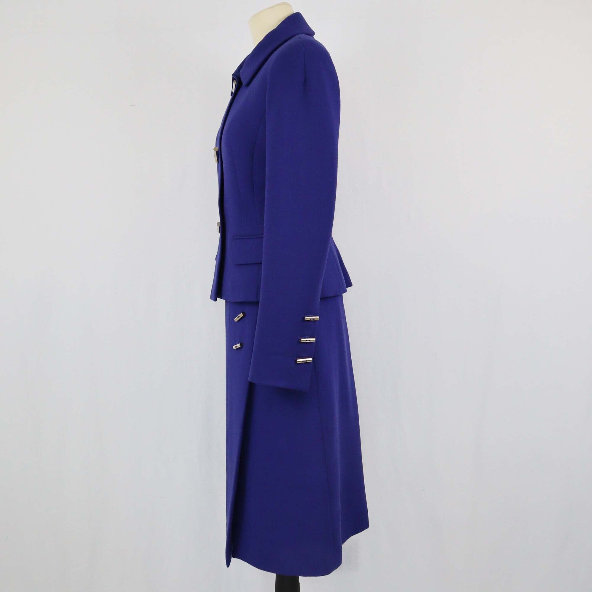 Escada Violet Blazer & Midi Skirt Set Womens Escada 