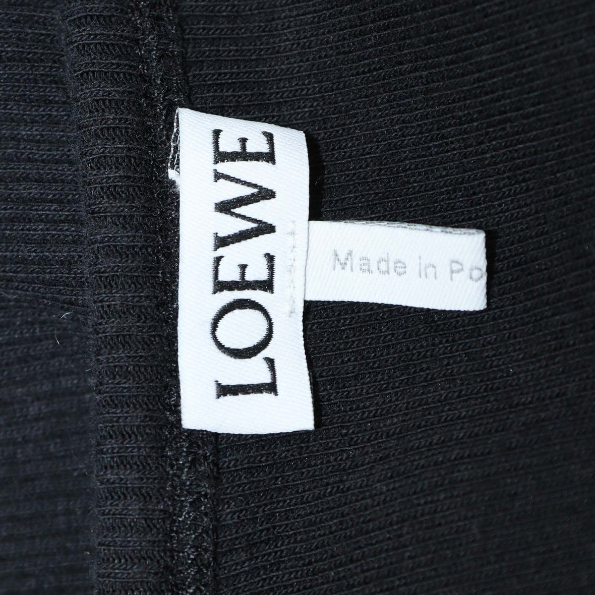 Loewe Black Cotton Knit Anagram Embroidered Tank Top