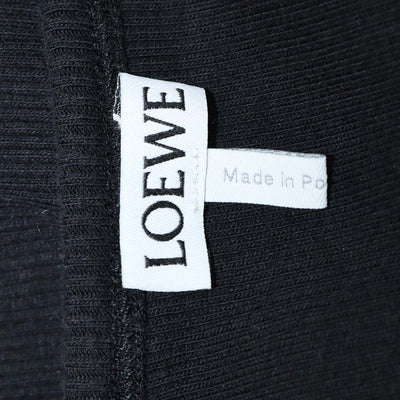 Loewe Black Cotton Knit Anagram Embroidered Tank Top