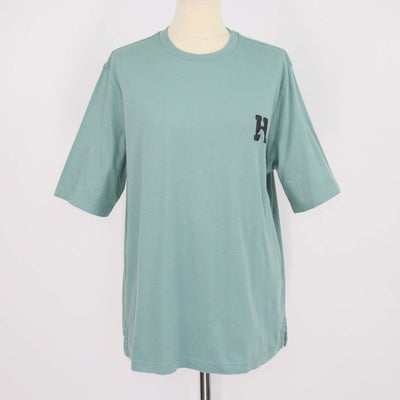 Hermes Celadon Cotton H Cheval Crew Neck T-Shirt