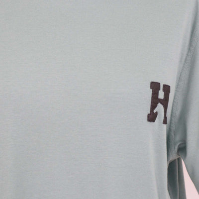 Hermes Celadon Cotton H Cheval Crew Neck T-Shirt