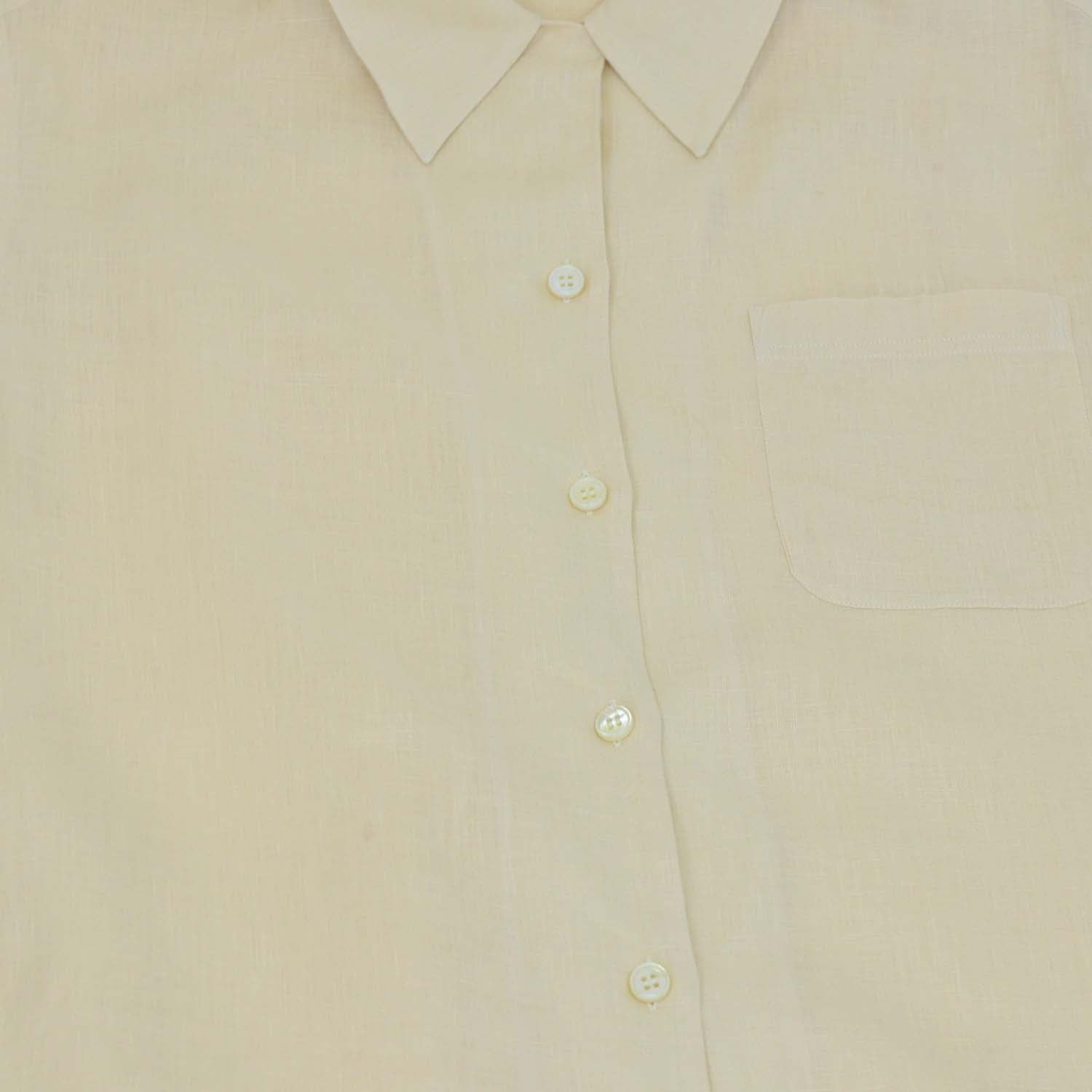 Loro Piana Yellow Linen Short Sleeve Shirt & Trouser Set
