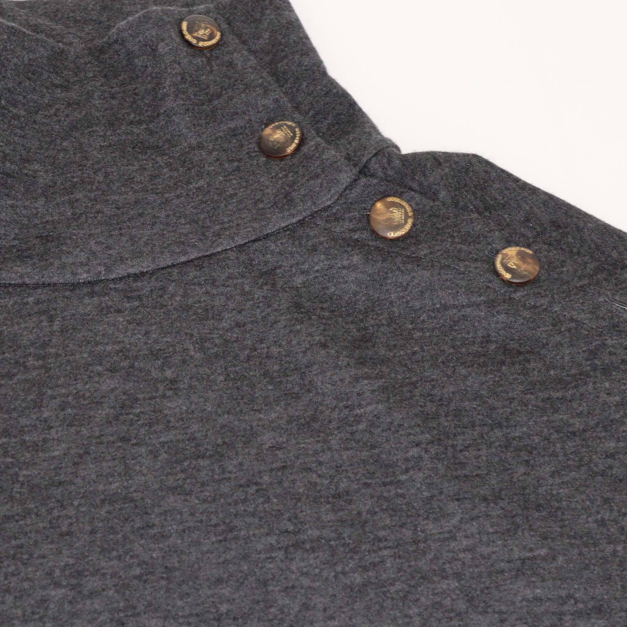 Brunello Cucinelli Dark Grey Button-Shoulder Cashmere Knit Sweatshirt & Pants Womens Brunello Cucinelli 