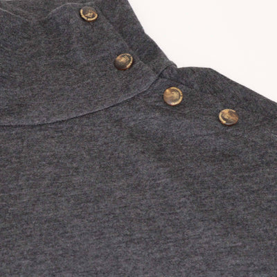 Brunello Cucinelli Dark Grey Button-Shoulder Cashmere Knit Sweatshirt & Pants Womens Brunello Cucinelli 