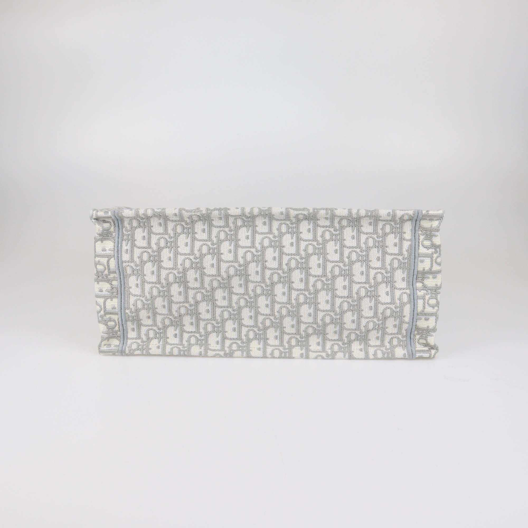 Christian Dior Light Blue Canvas Oblique Medium Book Tote Bag