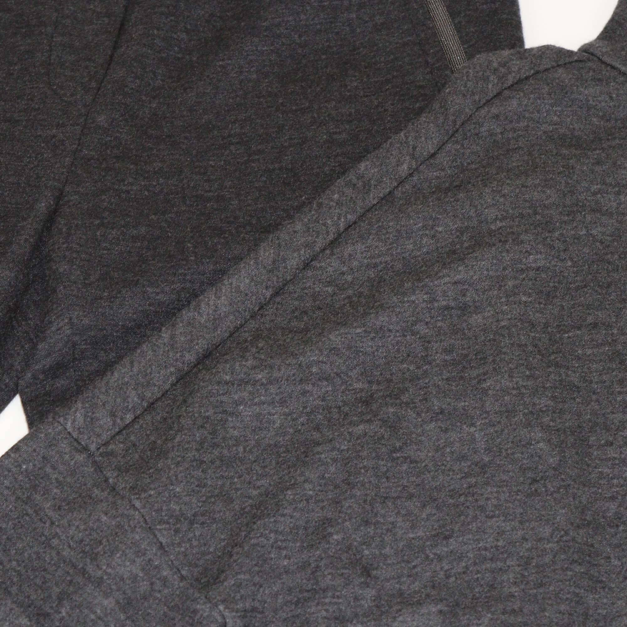 Brunello Cucinelli Dark Grey Button-Shoulder Cashmere Knit Sweatshirt & Pants Womens Brunello Cucinelli 