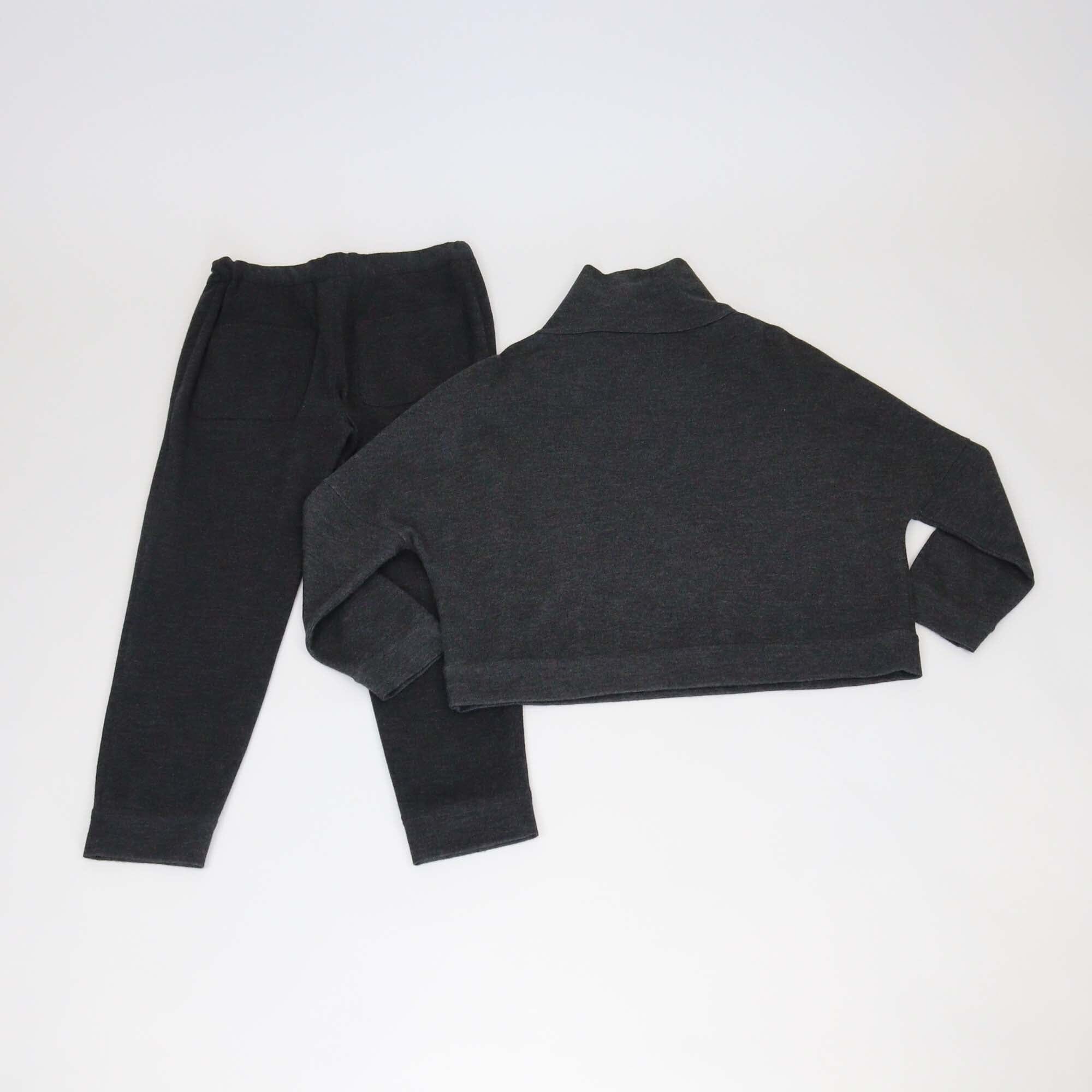 Brunello Cucinelli Dark Grey Button-Shoulder Cashmere Knit Sweatshirt & Pants Womens Brunello Cucinelli 