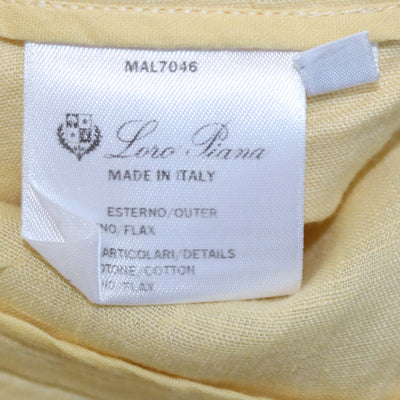 Loro Piana Yellow Linen Short Sleeve Shirt & Trouser Set