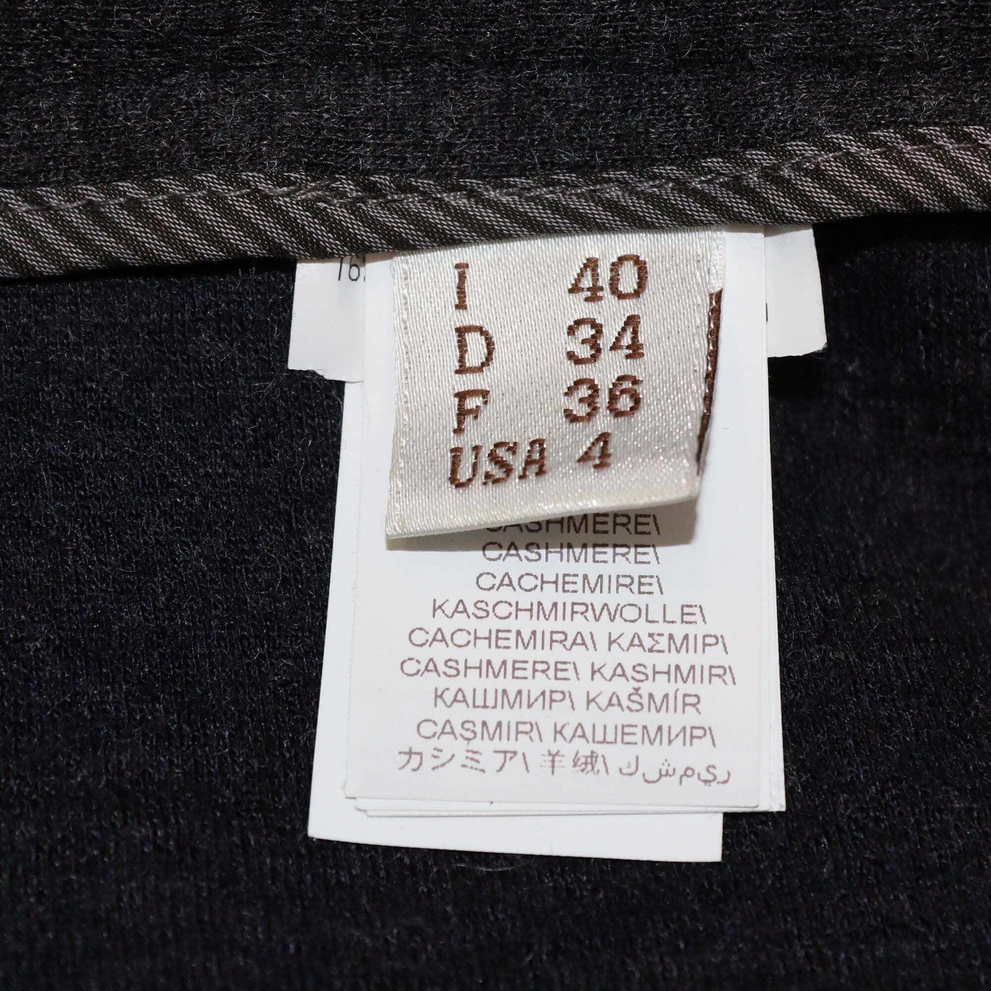 Brunello Cucinelli Dark Grey Button-Shoulder Cashmere Knit Sweatshirt & Pants Womens Brunello Cucinelli 
