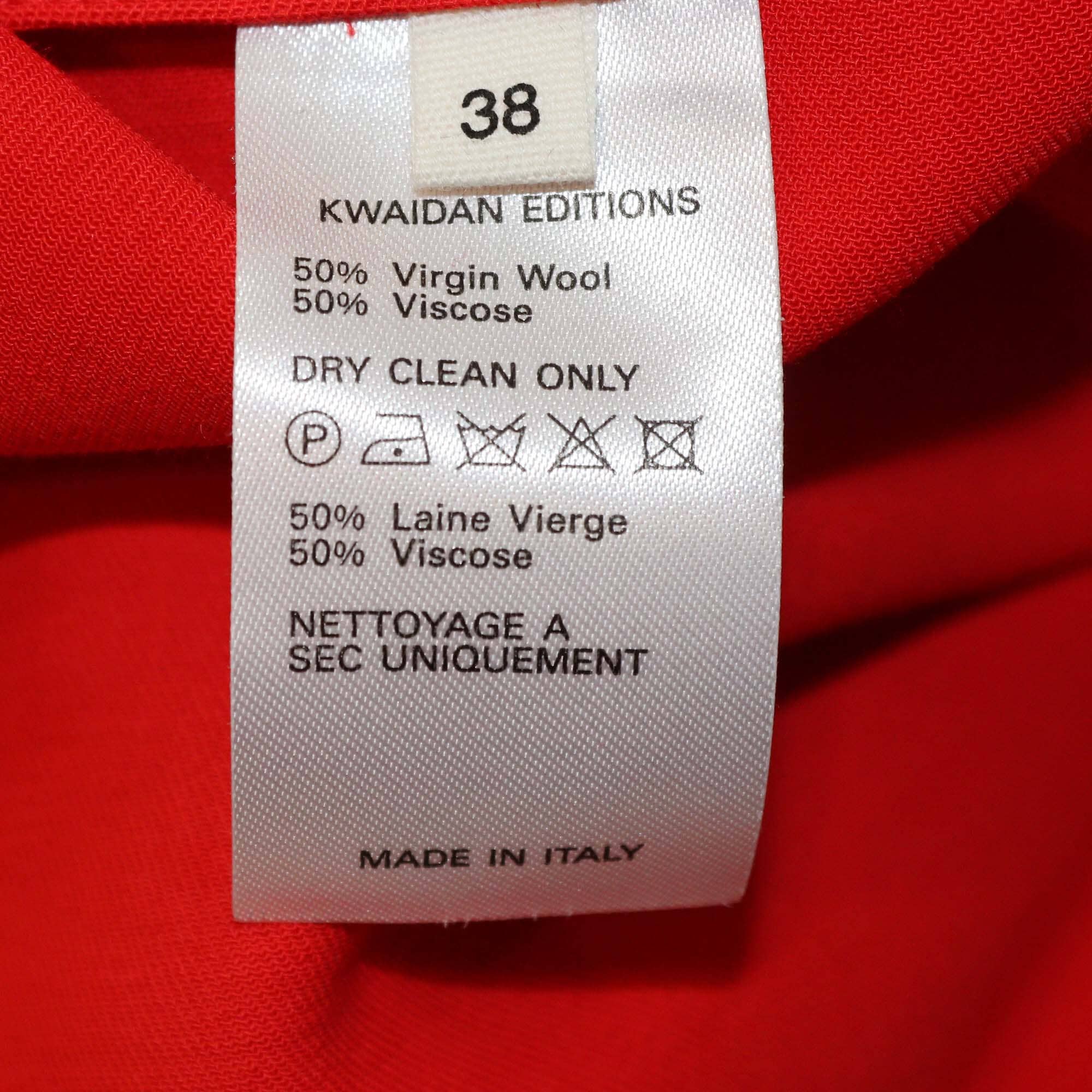 Kwaidan Editions Red Fluid Wool 70's Collar Shirt & Wide Leg Pants Set Womens Kwaidan Editions 